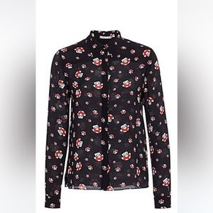 ALICE + OLIVIA Friends With You Willa Mushroom Print Shirt. S $158.00 LIKE NEW